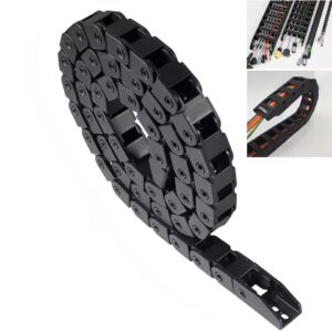 10mm x 10mm Chain Cable Cover Drag Wire Carrier - Length 500mm - With End Connectors
